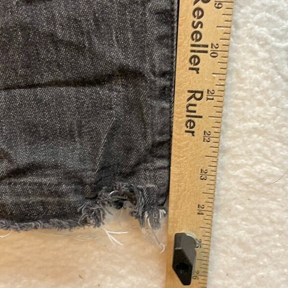 Levis Jeans Womens 27 Gray Wedgie Straight Raw Hem Button Fly High Rise 90s - Picture 13 of 14